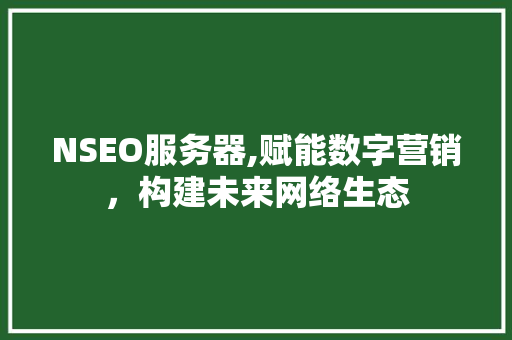 NSEO服务器,赋能数字营销,构建未来网络生态 百度SEO NSEO服务器,赋能数字营销,构建未来网络生态 NSEO服务器,赋能数字营销,构建未来网络生态 百度SEO