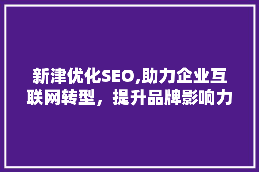 新津优化SEO,助力企业互联网转型，提升品牌影响力 新津优化SEO,助力企业互联网转型，提升品牌影响力 百度SEO
