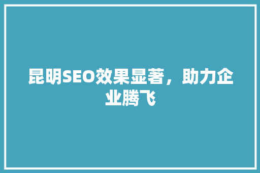 昆明SEO效果显著，助力企业腾飞 昆明SEO效果显著，助力企业腾飞 GoogleSEO