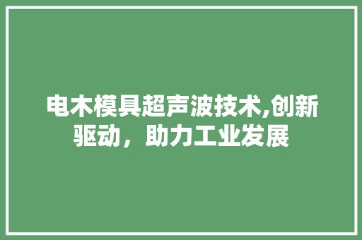 电木模具超声波技术,创新驱动，助力工业发展 电木模具超声波技术,创新驱动，助力工业发展 GoogleSEO