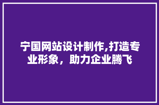 宁国网站设计制作,打造专业形象，助力企业腾飞 宁国网站设计制作,打造专业形象，助力企业腾飞 必应SEO