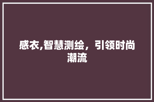 感衣,智慧测绘，引领时尚潮流 感衣,智慧测绘，引领时尚潮流 神马SEO