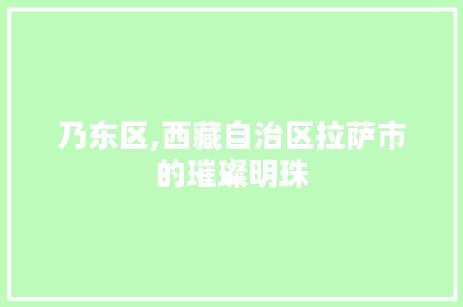 乃东区,西藏自治区拉萨市的璀璨明珠 乃东区,西藏自治区拉萨市的璀璨明珠 必应SEO
