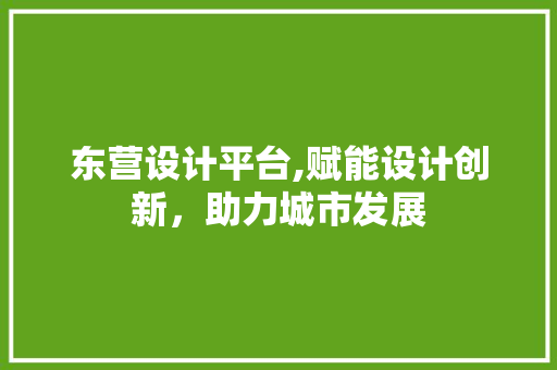 东营设计平台,赋能设计创新，助力城市发展 东营设计平台,赋能设计创新，助力城市发展 百度SEO