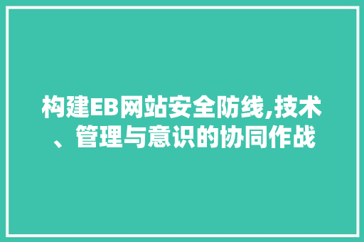 构建EB网站安全防线,技术、管理与意识的协同作战