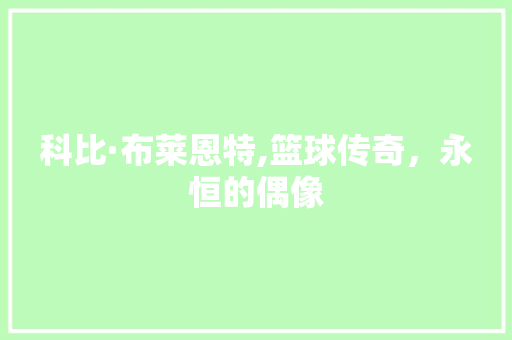 科比·布莱恩特,篮球传奇，永恒的偶像 科比·布莱恩特,篮球传奇，永恒的偶像 GoogleSEO