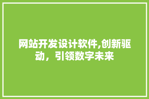 网站开发设计软件,创新驱动，引领数字未来 网站开发设计软件,创新驱动，引领数字未来 百度SEO