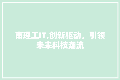 南理工IT,创新驱动，引领未来科技潮流 神马SEO