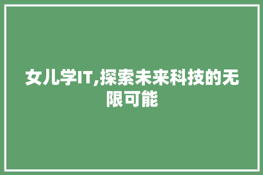女儿学IT,探索未来科技的无限可能 百度SEO
