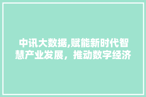中讯大数据,赋能新时代智慧产业发展，推动数字经济发展新引擎 搜狗SEO