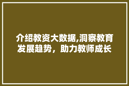 介绍教资大数据,洞察教育发展趋势，助力教师成长 GoogleSEO