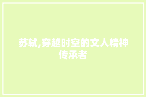 苏轼,穿越时空的文人精神传承者 苏轼,穿越时空的文人精神传承者 搜狗SEO