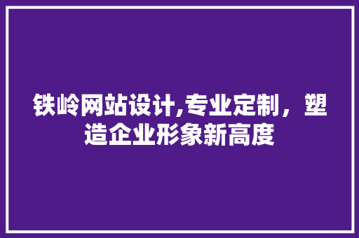 铁岭网站设计,专业定制，塑造企业形象新高度 铁岭网站设计,专业定制，塑造企业形象新高度 GoogleSEO