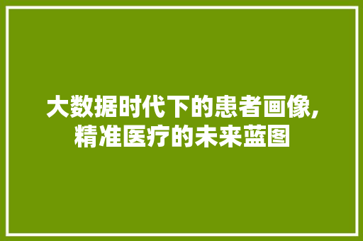 大数据时代下的患者画像,精准医疗的未来蓝图 GoogleSEO