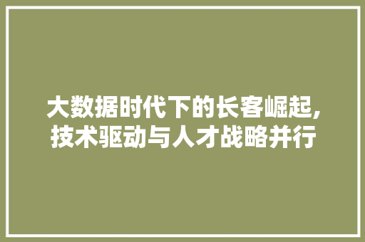 大数据时代下的长客崛起,技术驱动与人才战略并行