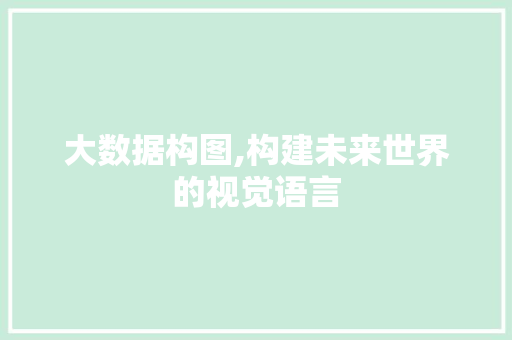 大数据构图,构建未来世界的视觉语言