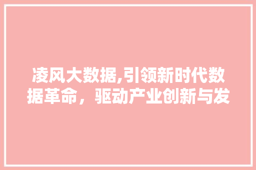 凌风大数据,引领新时代数据革命，驱动产业创新与发展 百度SEO