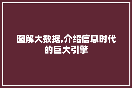 图解大数据,介绍信息时代的巨大引擎