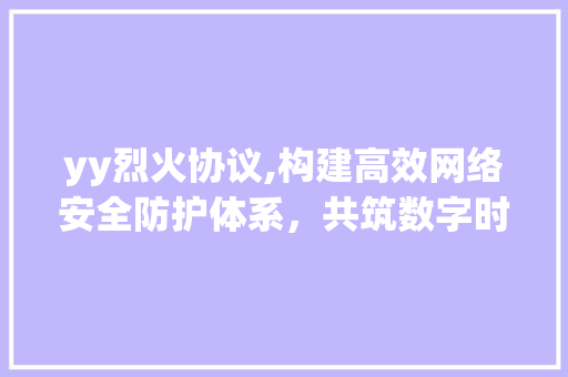 yy烈火协议,构建高效网络安全防护体系，共筑数字时代安全防线 必应SEO