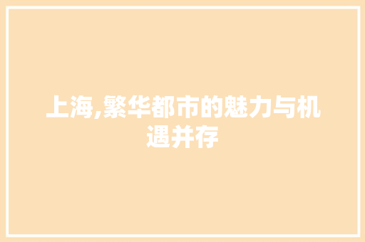 上海,繁华都市的魅力与机遇并存 搜狗SEO