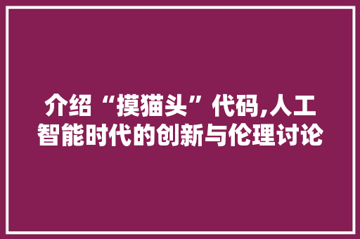 介绍“摸猫头”代码,人工智能时代的创新与伦理讨论