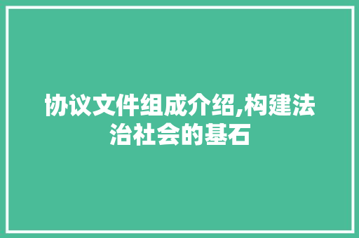 协议文件组成介绍,构建法治社会的基石