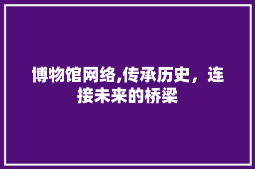 博物馆网络,传承历史，连接未来的桥梁 GoogleSEO