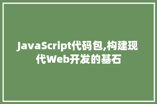 JavaScript代码包,构建现代Web开发的基石 必应SEO