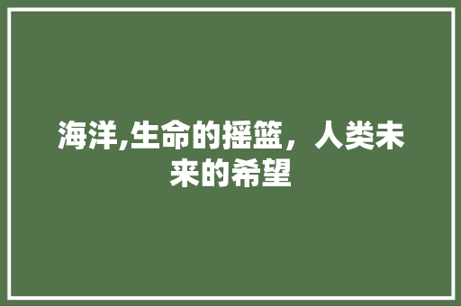 海洋,生命的摇篮，人类未来的希望 百度SEO