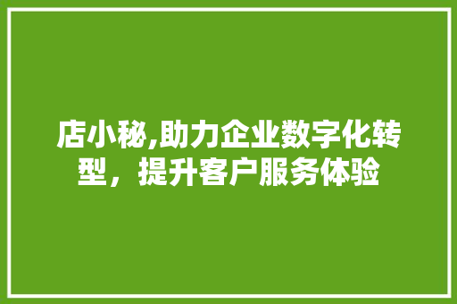 店小秘,助力企业数字化转型，提升客户服务体验 搜狗SEO