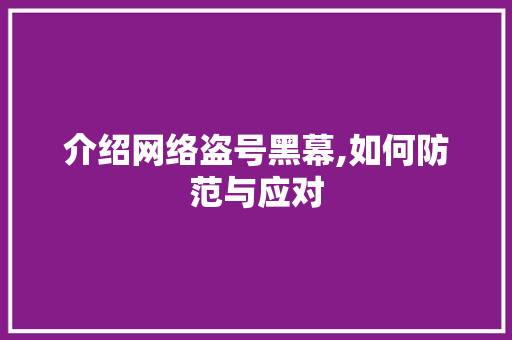 介绍网络盗号黑幕,如何防范与应对 GoogleSEO