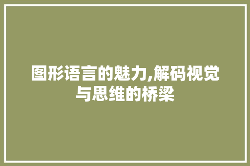 图形语言的魅力,解码视觉与思维的桥梁 神马SEO