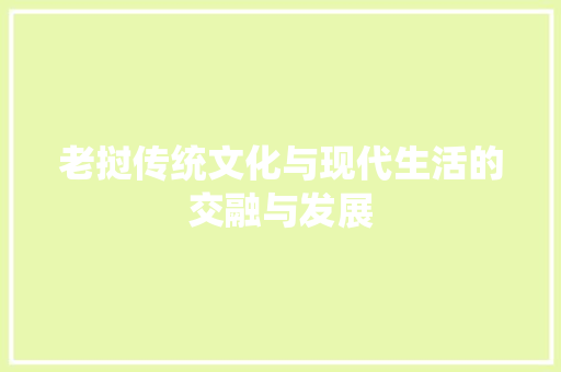 老挝传统文化与现代生活的交融与发展 GoogleSEO