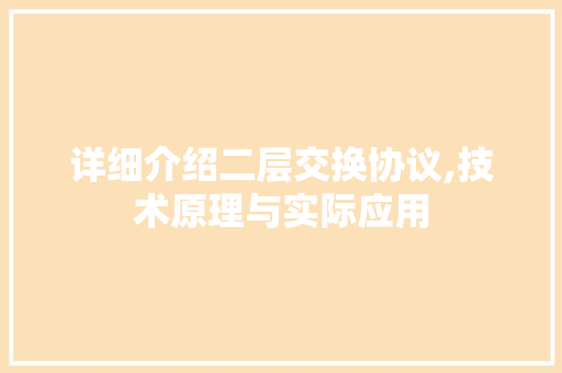 详细介绍二层交换协议,技术原理与实际应用 必应SEO