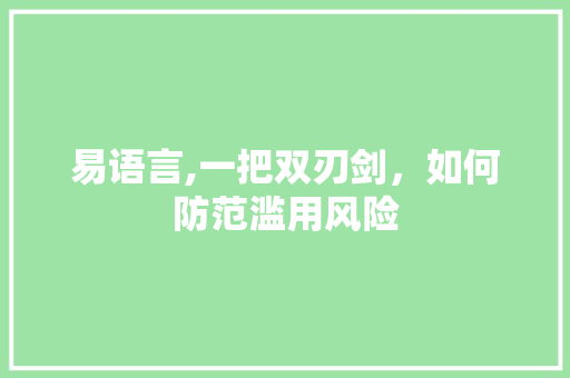 易语言,一把双刃剑，如何防范滥用风险 GoogleSEO