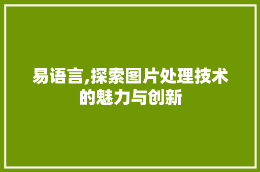 易语言,探索图片处理技术的魅力与创新