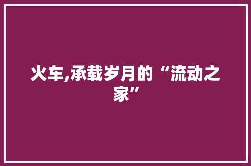 火车,承载岁月的“流动之家” GoogleSEO