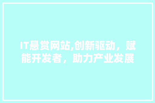 IT悬赏网站,创新驱动，赋能开发者，助力产业发展 GoogleSEO