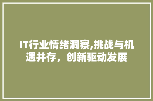 IT行业情绪洞察,挑战与机遇并存，创新驱动发展
