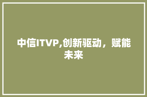 中信ITVP,创新驱动，赋能未来