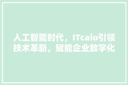人工智能时代，ITcaio引领技术革新，赋能企业数字化转型 搜狗SEO
