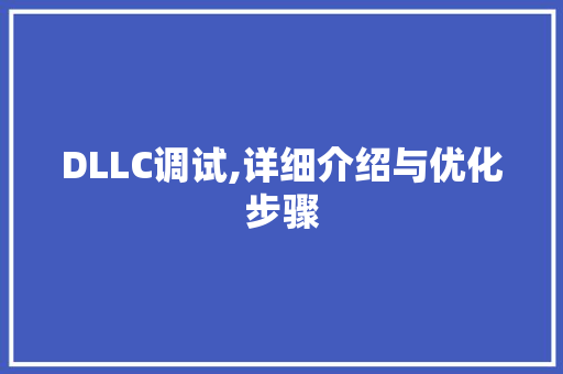 DLLC调试,详细介绍与优化步骤