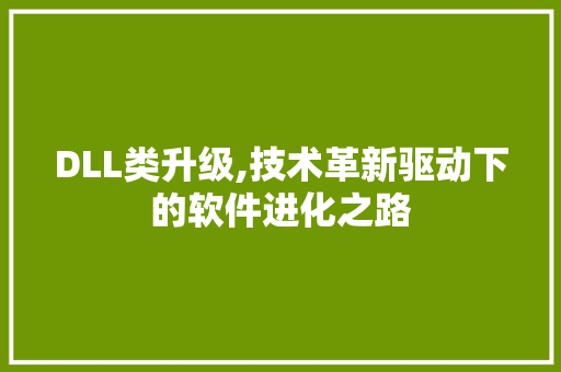 DLL类升级,技术革新驱动下的软件进化之路