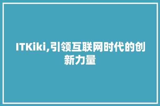 ITKiki,引领互联网时代的创新力量