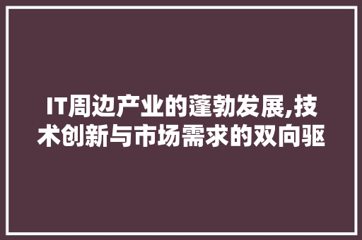 IT周边产业的蓬勃发展,技术创新与市场需求的双向驱动 搜狗SEO