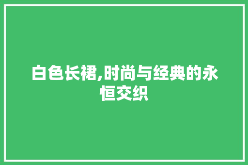 白色长裙,时尚与经典的永恒交织