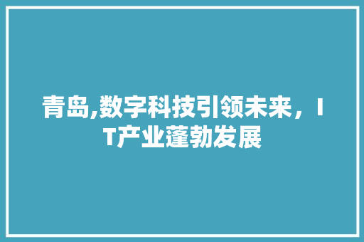 青岛,数字科技引领未来，IT产业蓬勃发展 必应SEO
