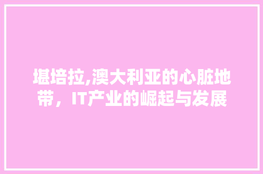 堪培拉,澳大利亚的心脏地带，IT产业的崛起与发展