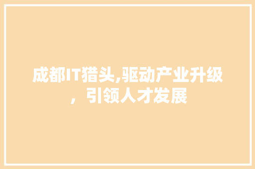 成都IT猎头,驱动产业升级，引领人才发展