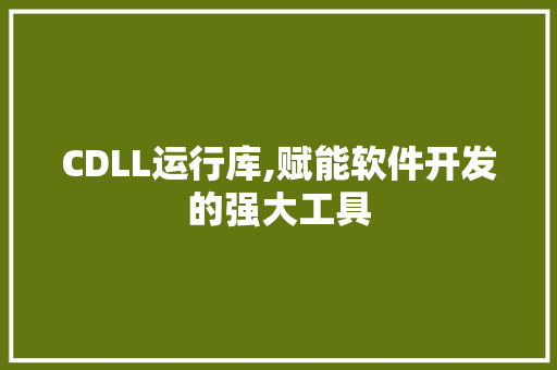 CDLL运行库,赋能软件开发的强大工具 神马SEO